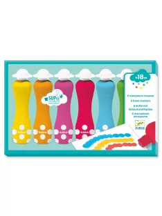   Djeco Marok filc 6 színben - Pontozó festés - 6 foam markers