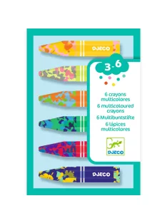   Djeco Művészeti műhely 6 többszínű viaszkréta - 6 multicoloured crayons