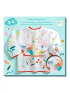 Djeco Kötény zsebbel Matrica és ceruza mintás - Apron with pocket Stickers and pencils