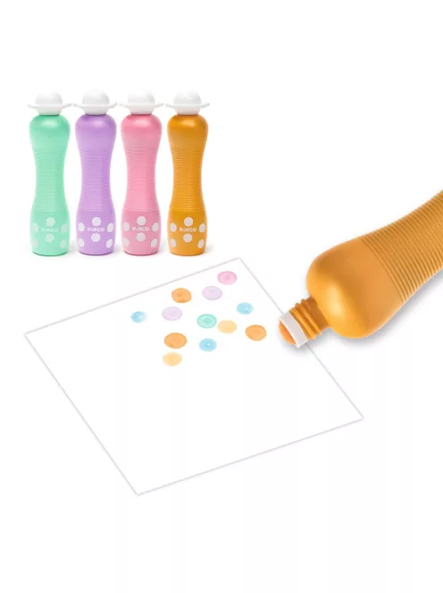 Djeco Marok filc készlet 4 gyöngyház színben Pontozó színezés - Large dot markers