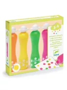 Djeco Marok filc készlet 4 fluoreszkáló színben Pontozó színezés - Large dot markers
