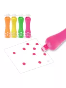 Djeco Marok filc készlet 4 fluoreszkáló színben Pontozó színezés - Large dot markers