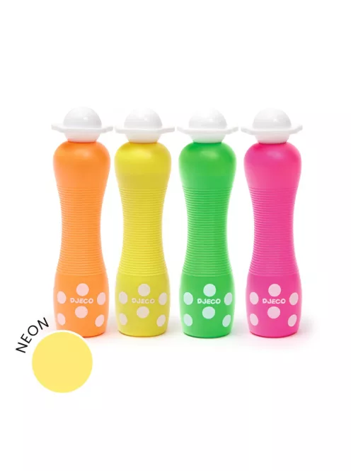 Djeco Marok filc készlet 4 fluoreszkáló színben Pontozó színezés - Large dot markers
