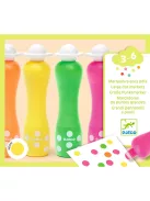 Djeco Marok filc készlet 4 fluoreszkáló színben Pontozó színezés - Large dot markers