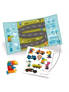 Djeco Matricás foglalkoztató - Autókázás - Cars