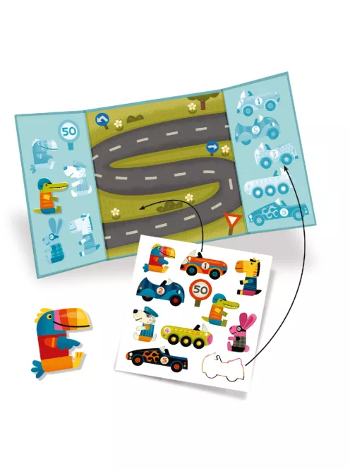 Djeco Matricás foglalkoztató - Autókázás - Cars