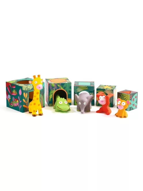 Djeco Toronyépítő Maxi szavannai állatok - Maxi Topanijungle