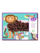 Djeco Kollázs műhely Bolyhos barátok gyapjúval és tépőzárral - Wool and Velcro Fluffy friends!