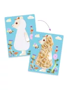 Djeco Kollázs műhely Bolyhos barátok gyapjúval és tépőzárral - Wool and Velcro Fluffy friends!