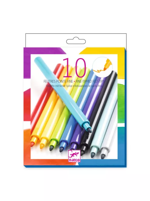 Djeco Filctoll készlet Szivárvány 10 színű - Rainbow