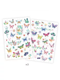   Djeco: Design by Tetováló matricák - Álompillangók - Dream butterflies