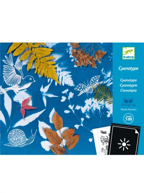 Djeco Design by Művészeti műhely Napnyomat kezdő készlet - Cyanotype Starter Kit