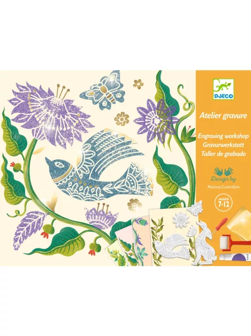 Djeco Művészeti műhely Nyomat készítés golgotavirág - Passionflower