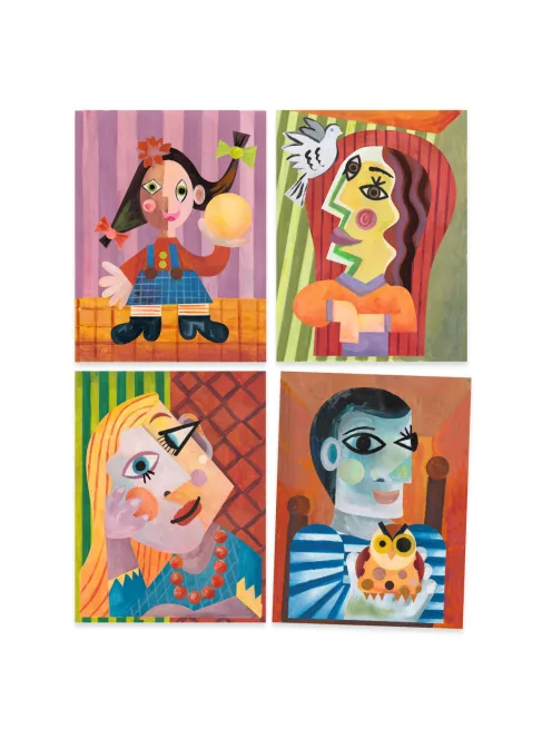 Djeco Művészeti műhely Kubus fejek - Inspired by Pablo Picasso - Square Heads
