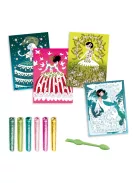 Djeco Csillámkép készítő - Csillogó ruhák - Glitter dresses
