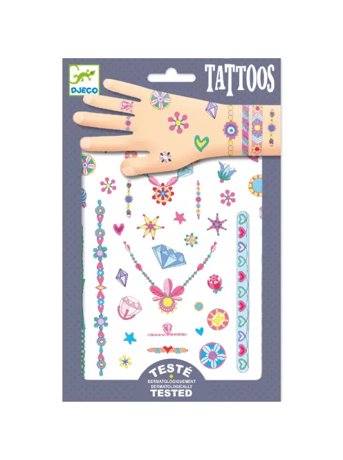 Djeco Tetováló matricák Jenni ékszerei - Jenni's Jewels