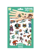 Djeco Tetováló matricák Szupehősök - Heroes vs villains