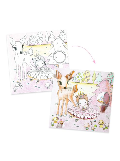 Djeco Design by Meglepetés színezők Pupi kis ajtói - Pupi's little doors