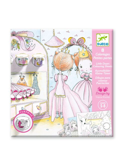 Djeco Design by Meglepetés színezők Pupi kis ajtói - Pupi's little doors