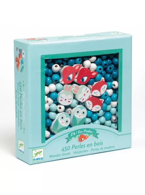 Djeco Fagyöngyök Erdei állatkák - Wooden beads small animals
