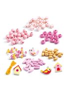 Djeco Fagyöngyök Madarak - Wooden beads bird