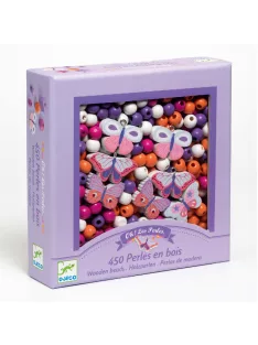 Djeco Fagyöngyök Pillangók - Wooden beads buterflies