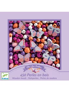 Djeco Fagyöngyök Pillangók - Wooden beads buterflies