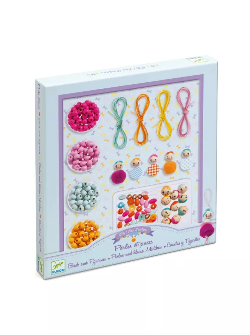 Djeco Gyöngyfűzés Fagyöngyök és figurák - Beads and figurines
