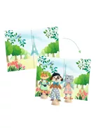 Djeco Design by Papírbaba öltöztető Stílusosan Párizsban - Bonjour Paris