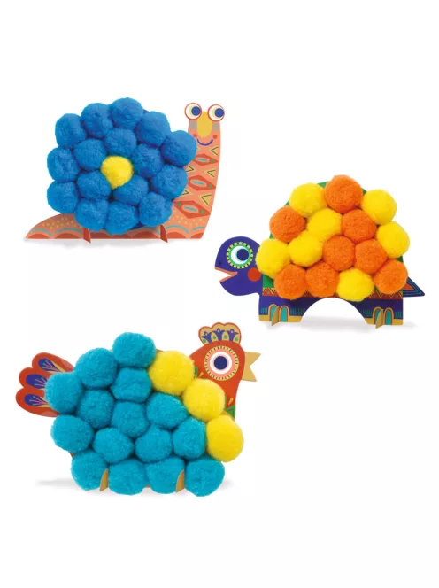 Djeco Pompom képkészítő, Óriás pompom állatok