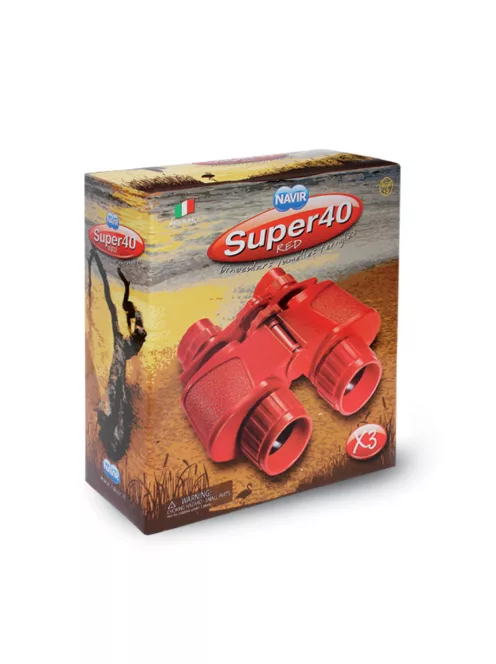 Navir Piros kétcsövű gyerektávcső - Super 40 Red Binocular with Case