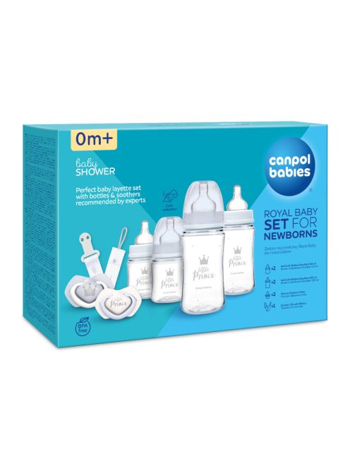 Canpol babies Ajándékszett újszülötteknek, ROYAL BABY - kék