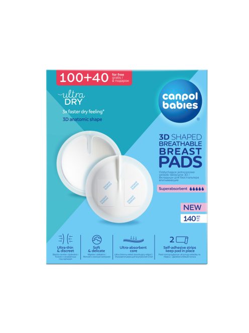 Canpol babies Csúszásgátlós eldobható melltartóbetét, 3D-s, 100+40db