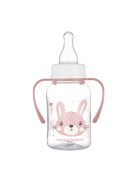 Canpol babies Keskeny nyakú cumisüveg fogantyúval, CUTE ANIMALS, 120 ml, nyuszi