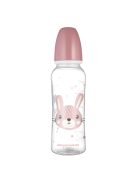 Canpol babies Keskeny nyakú cumisüveg, CUTE ANIMALS, 250 ml - nyuszi