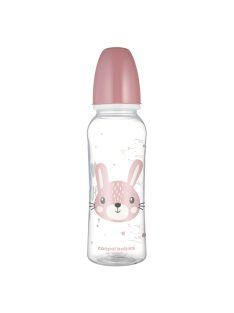   Canpol babies Keskeny nyakú cumisüveg, CUTE ANIMALS, 250 ml - nyuszi