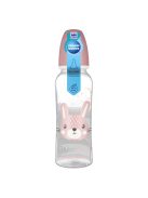 Canpol babies Keskeny nyakú cumisüveg, CUTE ANIMALS, 250 ml - nyuszi