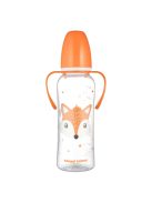 Canpol babies Keskeny nyakú cumisüveg fogantyúval, CUTE ANIMALS, 250 ml, róka