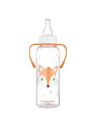 Canpol babies Keskeny nyakú cumisüveg fogantyúval, CUTE ANIMALS, 250 ml, róka