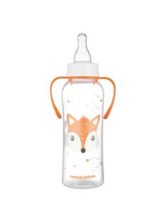  Canpol babies Keskeny nyakú cumisüveg fogantyúval, CUTE ANIMALS, 250 ml, róka