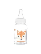Canpol babies Keskeny nyakú cumisüveg CUTE ANIMALS 120ml - Orange
