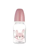 Canpol babies Keskeny nyakú cumisüveg CUTE ANIMALS 120ml - Pink