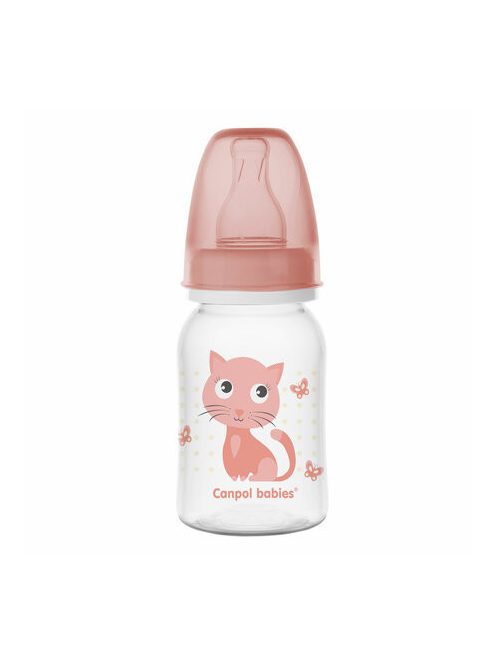 Canpol babies Keskeny cumisüveg, 120 ml, CUTE ANIMALS