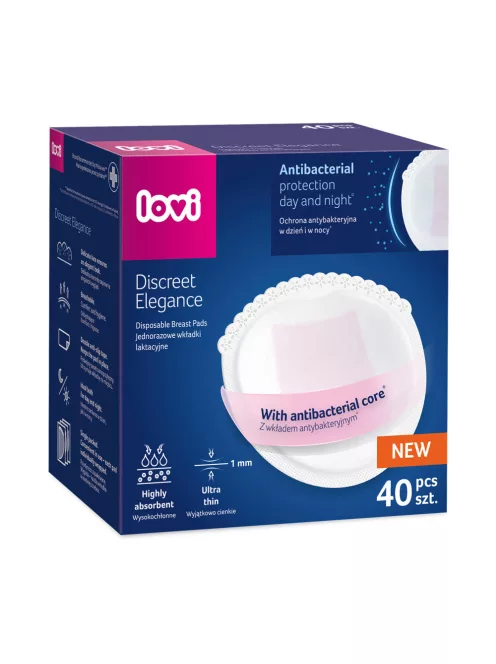 Lovi Discreet Elegance Antibakteriális melltartóbetét 40db - fehér