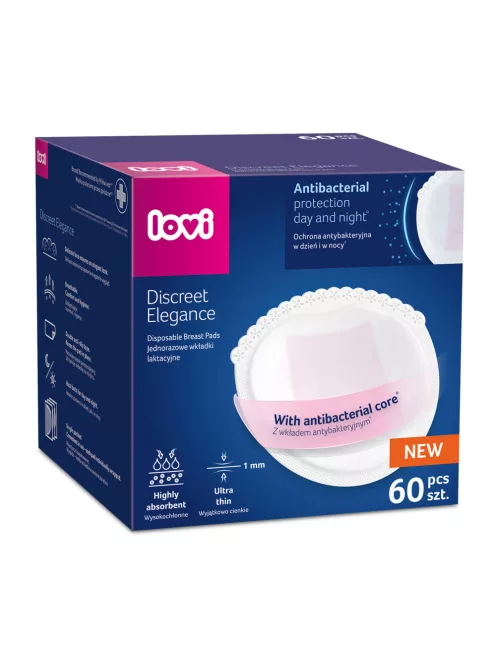 Lovi Discreet Elegance Antibakteriális melltartóbetét 60db - fehér