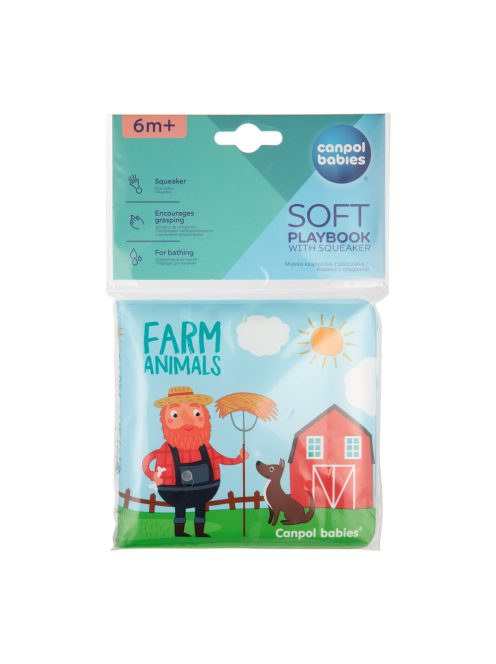 Canpol babies Puha sípoló fürdőkönyv - FARM