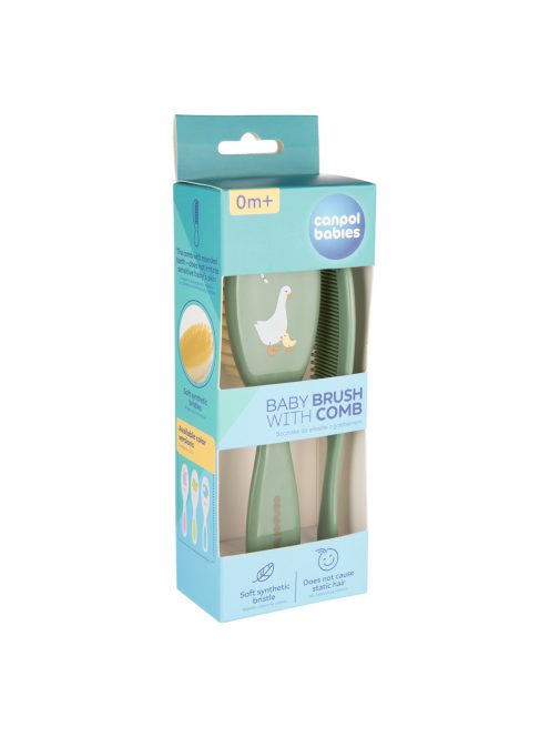 Canpol babies Hajkefe és fésű GOOSE zöld