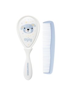 Canpol babies Baba kefe és fésű CUTE ANIMALS kék