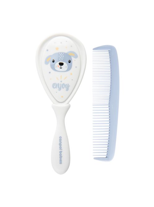 Canpol babies Baba kefe és fésű CUTE ANIMALS kék