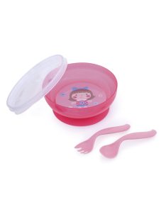   Canpol babies Tál evőeszközökkel és fedővel, 350ml, TOYS